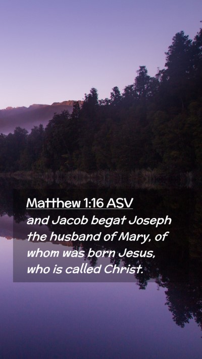 Picture 02 - Matthew 1:16 ASV Mobile Phone Wallpaper - and Jacob begat Joseph the husband of Mary, of - Mobile Bible Verse Wallpaper