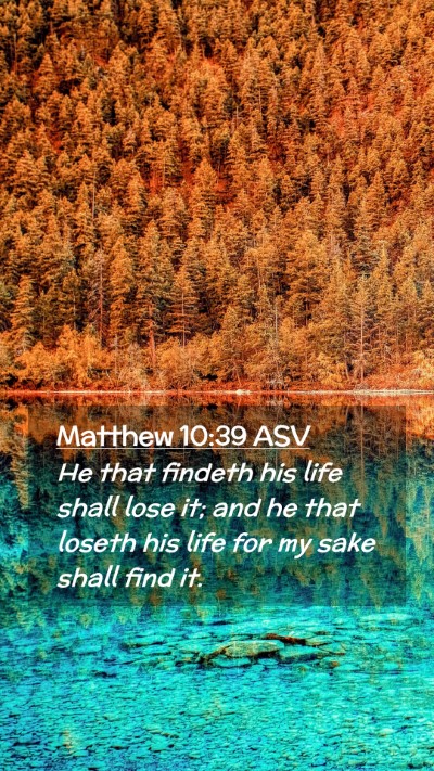 Picture 02 - Matthew 10:39 ASV Mobile Phone Wallpaper - He that findeth his life shall lose it; and he - Mobile Bible Verse Wallpaper