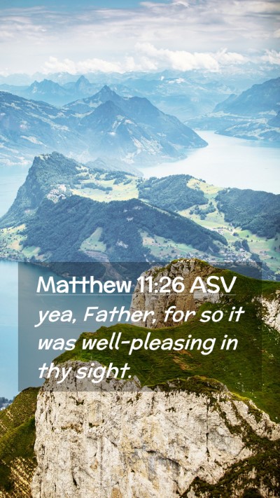 Picture 02 - Matthew 11:26 ASV Mobile Phone Wallpaper - yea, Father, for so it was well-pleasing in thy - Mobile Bible Verse Wallpaper