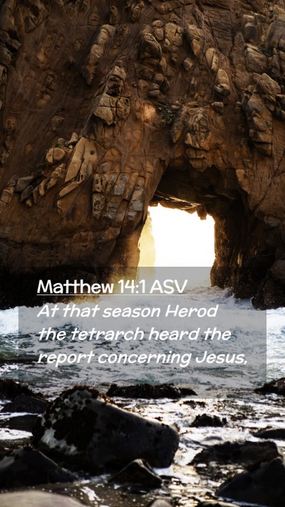 Picture 02 - Matthew 14:1 ASV Mobile Phone Wallpaper - At that season Herod the tetrarch heard the - Mobile Bible Verse Wallpaper