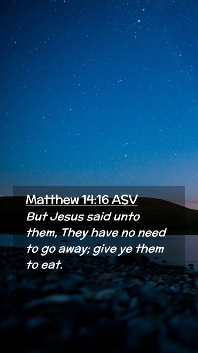 Picture 02 - Matthew 14:16 ASV Mobile Phone Wallpaper - But Jesus said unto them, They have no need to go - Mobile Bible Verse Wallpaper