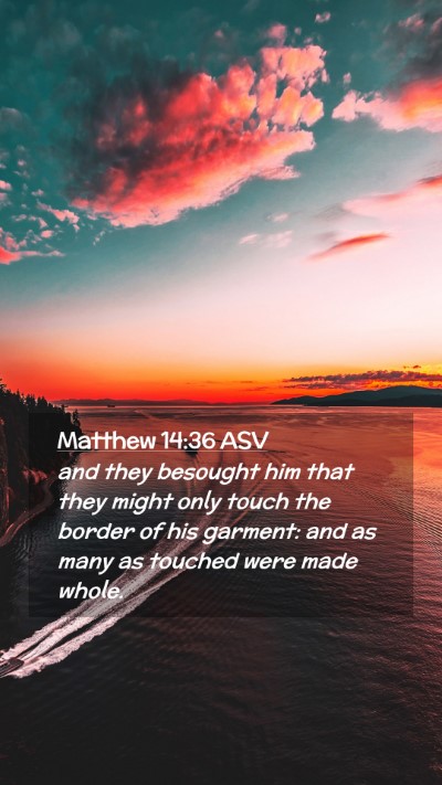 Picture 02 - Matthew 14:36 ASV Mobile Phone Wallpaper - and they besought him that they might only touch - Mobile Bible Verse Wallpaper