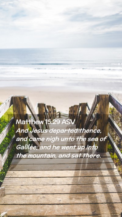Picture 02 - Matthew 15:29 ASV Mobile Phone Wallpaper - And Jesus departed thence, and came nigh unto the - Mobile Bible Verse Wallpaper