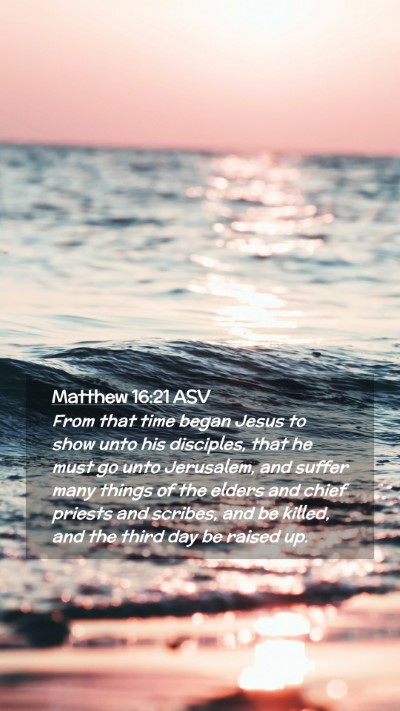 Picture 02 - Matthew 16:21 ASV Mobile Phone Wallpaper - From that time began Jesus to show unto his - Mobile Bible Verse Wallpaper