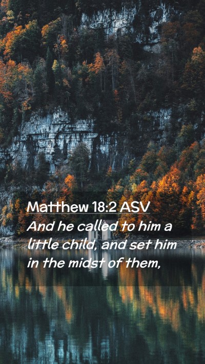 Picture 02 - Matthew 18:2 ASV Mobile Phone Wallpaper - And he called to him a little child, and set him - Mobile Bible Verse Wallpaper