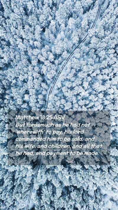 Picture 02 - Matthew 18:25 ASV Mobile Phone Wallpaper - But forasmuch as he had not `wherewith' to pay, - Mobile Bible Verse Wallpaper