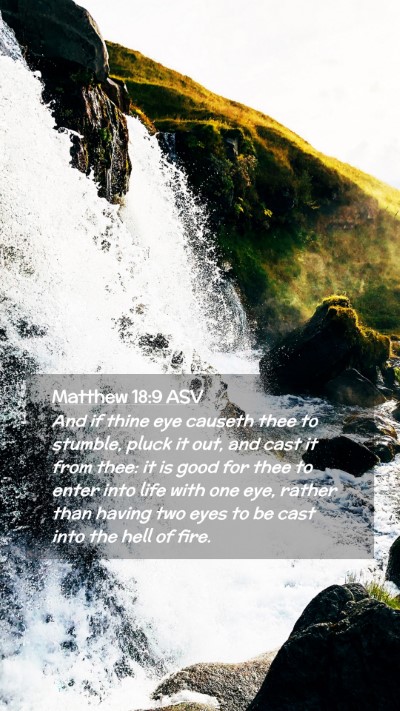 Picture 02 - Matthew 18:9 ASV Mobile Phone Wallpaper - And if thine eye causeth thee to stumble, pluck - Mobile Bible Verse Wallpaper
