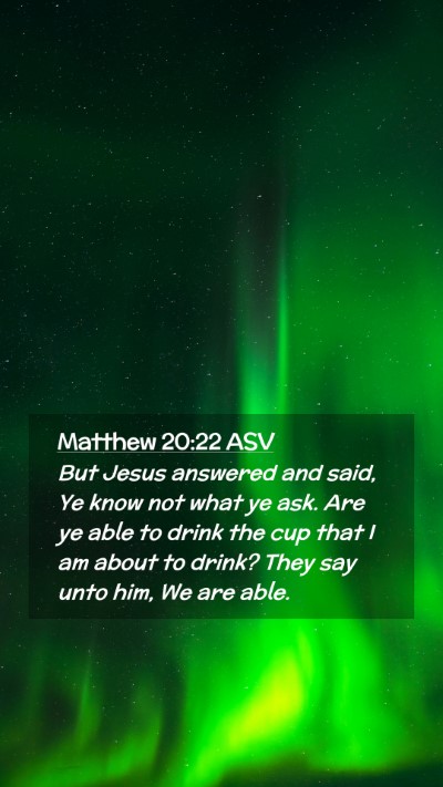 Picture 02 - Matthew 20:22 ASV Mobile Phone Wallpaper - But Jesus answered and said, Ye know not what ye - Mobile Bible Verse Wallpaper