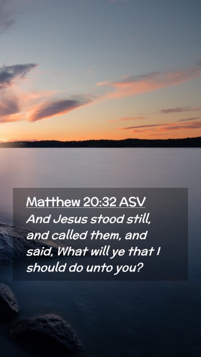 Picture 02 - Matthew 20:32 ASV Mobile Phone Wallpaper - And Jesus stood still, and called them, and said, - Mobile Bible Verse Wallpaper
