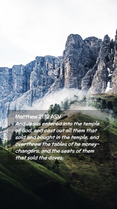 Picture 02 - Matthew 21:12 ASV Mobile Phone Wallpaper - And Jesus entered into the temple of God, and - Mobile Bible Verse Wallpaper