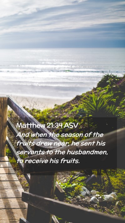 Picture 02 - Matthew 21:34 ASV Mobile Phone Wallpaper - And when the season of the fruits drew near, he - Mobile Bible Verse Wallpaper