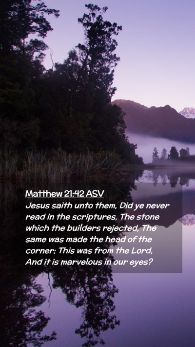 Picture 02 - Matthew 21:42 ASV Mobile Phone Wallpaper - Jesus saith unto them, Did ye never read in the - Mobile Bible Verse Wallpaper