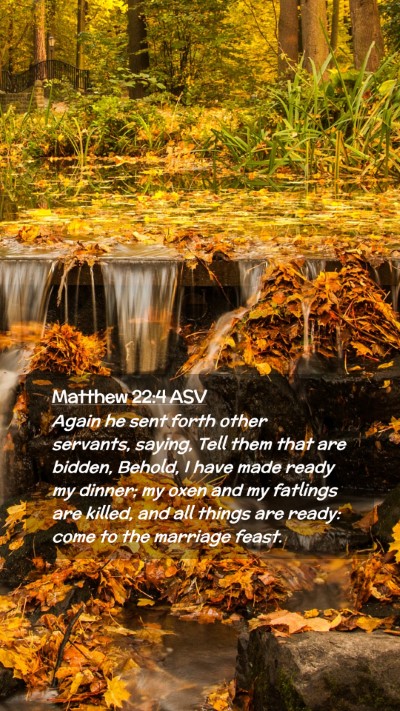 Picture 02 - Matthew 22:4 ASV Mobile Phone Wallpaper - Again he sent forth other servants, saying, Tell - Mobile Bible Verse Wallpaper
