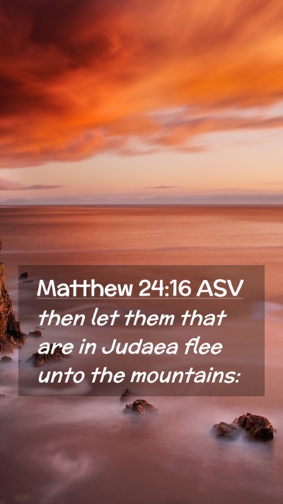 Picture 02 - Matthew 24:16 ASV Mobile Phone Wallpaper - then let them that are in Judaea flee unto the - Mobile Bible Verse Wallpaper