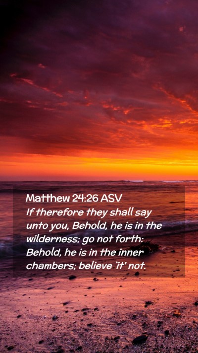 Picture 02 - Matthew 24:26 ASV Mobile Phone Wallpaper - If therefore they shall say unto you, Behold, he - Mobile Bible Verse Wallpaper
