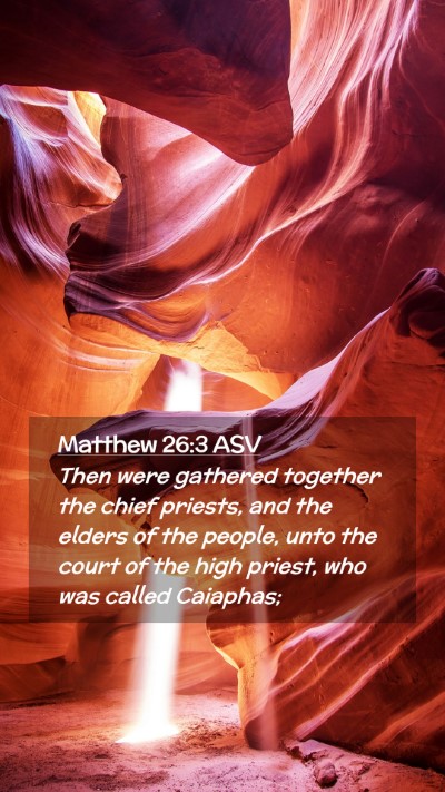 Picture 02 - Matthew 26:3 ASV Mobile Phone Wallpaper - Then were gathered together the chief priests, - Mobile Bible Verse Wallpaper