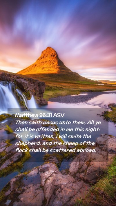 Picture 02 - Matthew 26:31 ASV Mobile Phone Wallpaper - Then saith Jesus unto them, All ye shall be - Mobile Bible Verse Wallpaper