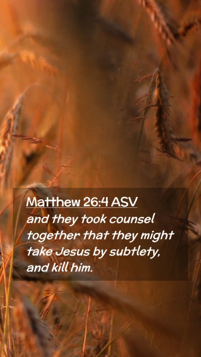 Picture 02 - Matthew 26:4 ASV Mobile Phone Wallpaper - and they took counsel together that they might - Mobile Bible Verse Wallpaper