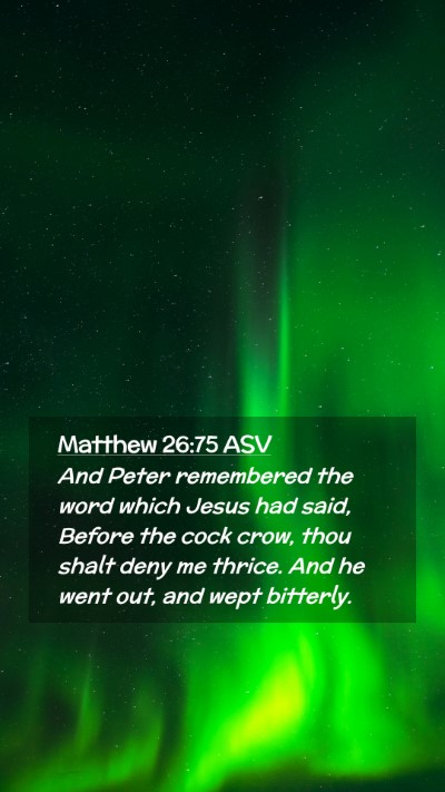 Picture 02 - Matthew 26:75 ASV Mobile Phone Wallpaper - And Peter remembered the word which Jesus had - Mobile Bible Verse Wallpaper