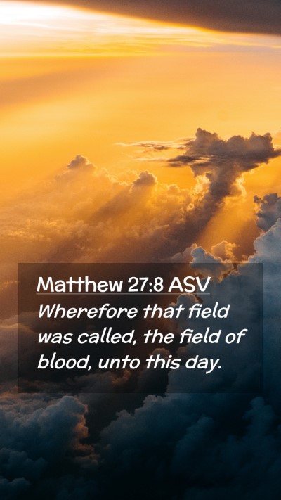 Picture 02 - Matthew 27:8 ASV Mobile Phone Wallpaper - Wherefore that field was called, the field of - Mobile Bible Verse Wallpaper