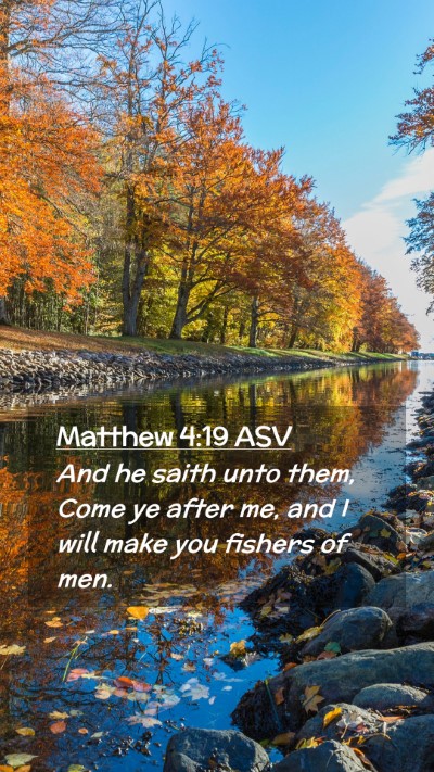 Picture 02 - Matthew 4:19 ASV Mobile Phone Wallpaper - And he saith unto them, Come ye after me, and I - Mobile Bible Verse Wallpaper