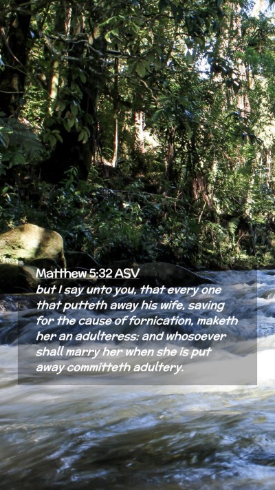 Picture 02 - Matthew 5:32 ASV Mobile Phone Wallpaper - but I say unto you, that every one that putteth - Mobile Bible Verse Wallpaper