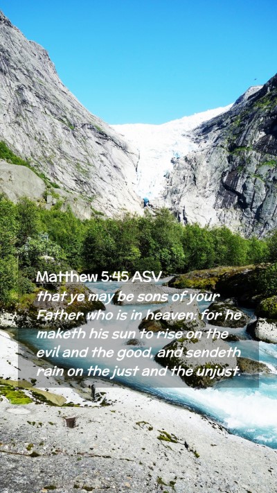 Picture 02 - Matthew 5:45 ASV Mobile Phone Wallpaper - that ye may be sons of your Father who is in - Mobile Bible Verse Wallpaper