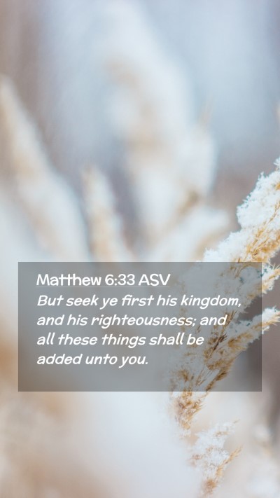 Picture 02 - Matthew 6:33 ASV Mobile Phone Wallpaper - But seek ye first his kingdom, and his - Mobile Bible Verse Wallpaper