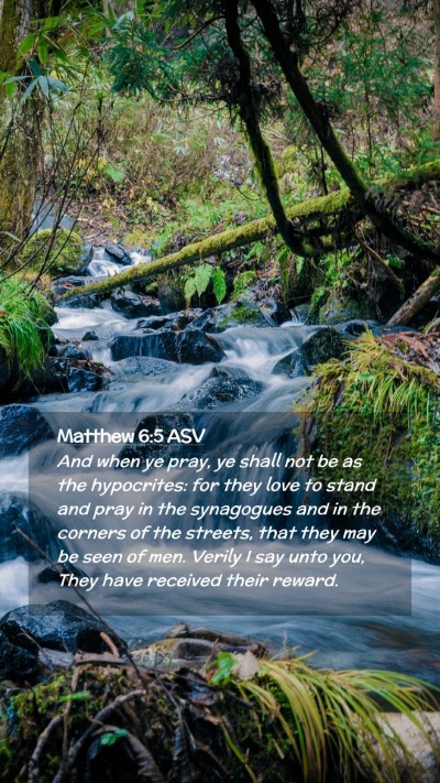 Picture 02 - Matthew 6:5 ASV Mobile Phone Wallpaper - And when ye pray, ye shall not be as the - Mobile Bible Verse Wallpaper