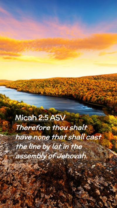 Picture 02 - Micah 2:5 ASV Mobile Phone Wallpaper - Therefore thou shalt have none that shall cast - Mobile Bible Verse Wallpaper