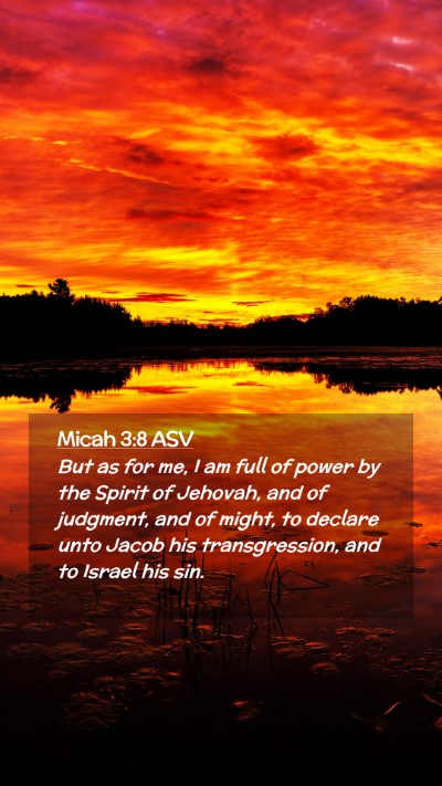 Picture 02 - Micah 3:8 ASV Mobile Phone Wallpaper - But as for me, I am full of power by the Spirit - Mobile Bible Verse Wallpaper
