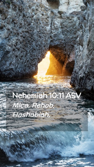 Picture 02 - Nehemiah 10:11 ASV Mobile Phone Wallpaper - Mica, Rehob, - Mobile Bible Verse Wallpaper