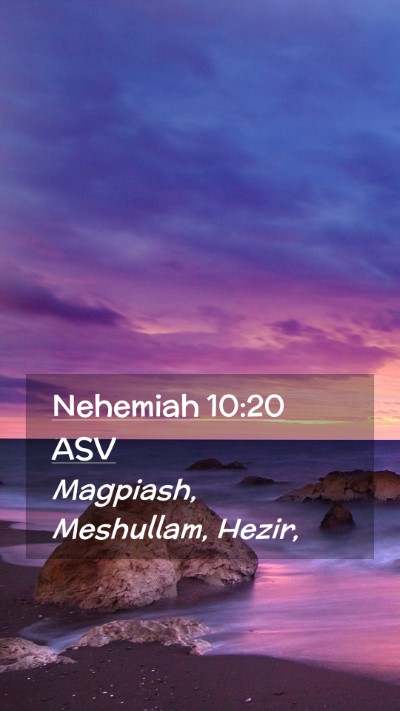 Picture 02 - Nehemiah 10:20 ASV Mobile Phone Wallpaper - Magpiash, Meshullam, - Mobile Bible Verse Wallpaper