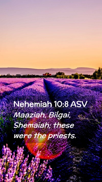 Picture 02 - Nehemiah 10:8 ASV Mobile Phone Wallpaper - Maaziah, Bilgai, Shemaiah; these were the - Mobile Bible Verse Wallpaper
