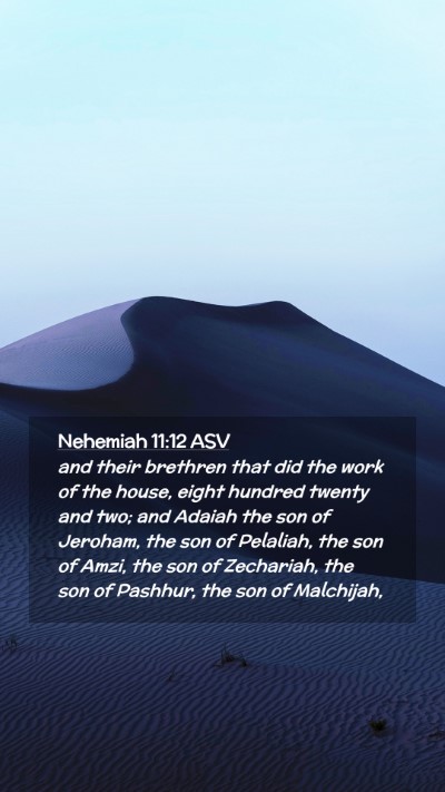 Picture 02 - Nehemiah 11:12 ASV Mobile Phone Wallpaper - and their brethren that did the work of the - Mobile Bible Verse Wallpaper