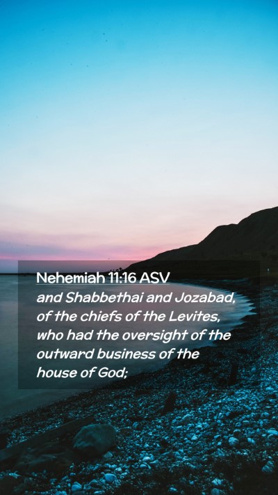 Picture 02 - Nehemiah 11:16 ASV Mobile Phone Wallpaper - and Shabbethai and Jozabad, of the chiefs of the - Mobile Bible Verse Wallpaper