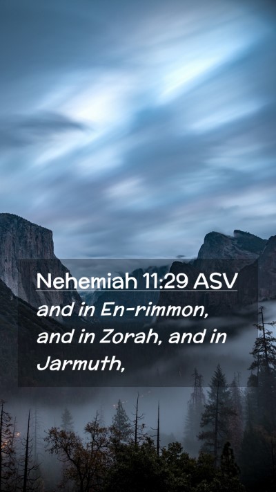 Picture 02 - Nehemiah 11:29 ASV Mobile Phone Wallpaper - and in En-rimmon, and in Zorah, and in - Mobile Bible Verse Wallpaper