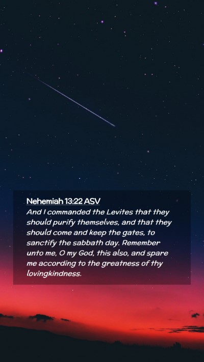 Picture 02 - Nehemiah 13:22 ASV Mobile Phone Wallpaper - And I commanded the Levites that they should - Mobile Bible Verse Wallpaper