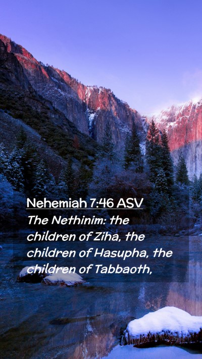 Picture 02 - Nehemiah 7:46 ASV Mobile Phone Wallpaper - The Nethinim: the children of Ziha, the children - Mobile Bible Verse Wallpaper