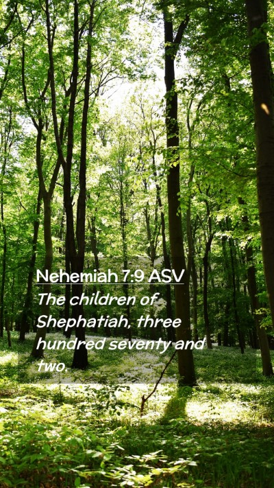 Picture 02 - Nehemiah 7:9 ASV Mobile Phone Wallpaper - The children of Shephatiah, three hundred seventy - Mobile Bible Verse Wallpaper