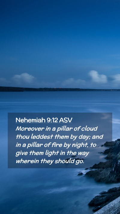 Picture 02 - Nehemiah 9:12 ASV Mobile Phone Wallpaper - Moreover in a pillar of cloud thou leddest them - Mobile Bible Verse Wallpaper