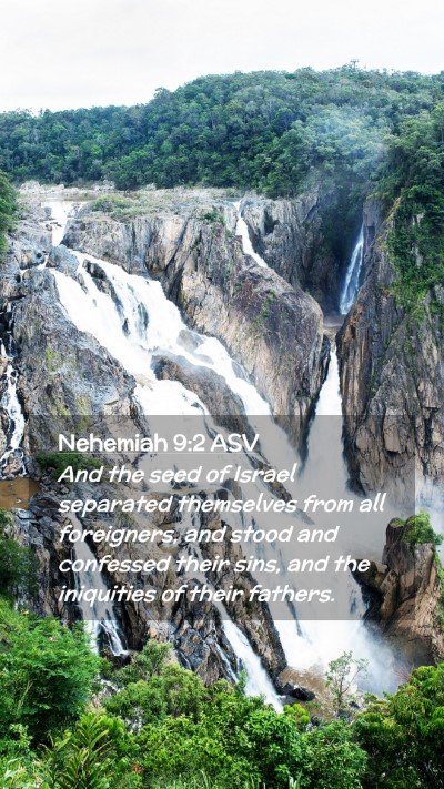 Picture 02 - Nehemiah 9:2 ASV Mobile Phone Wallpaper - And the seed of Israel separated themselves from - Mobile Bible Verse Wallpaper