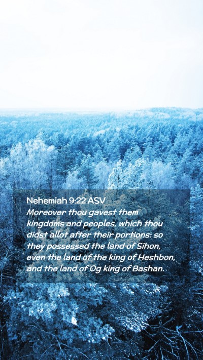 Picture 02 - Nehemiah 9:22 ASV Mobile Phone Wallpaper - Moreover thou gavest them kingdoms and peoples, - Mobile Bible Verse Wallpaper