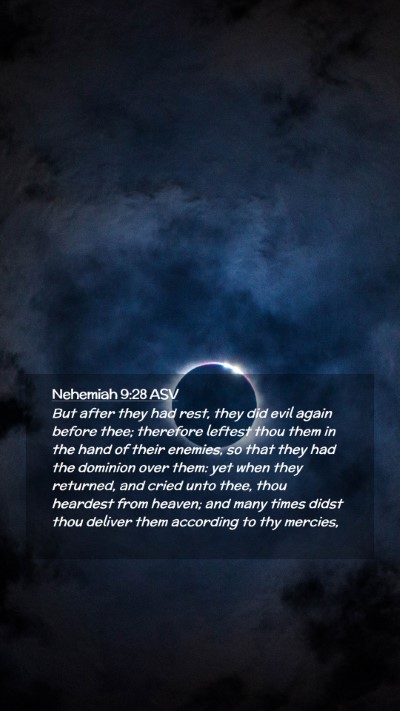 Picture 02 - Nehemiah 9:28 ASV Mobile Phone Wallpaper - But after they had rest, they did evil again - Mobile Bible Verse Wallpaper