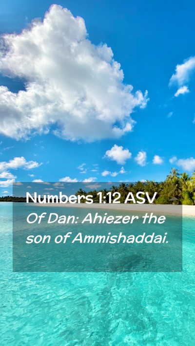 Picture 02 - Numbers 1:12 ASV Mobile Phone Wallpaper - Of Dan: Ahiezer the son of - Mobile Bible Verse Wallpaper