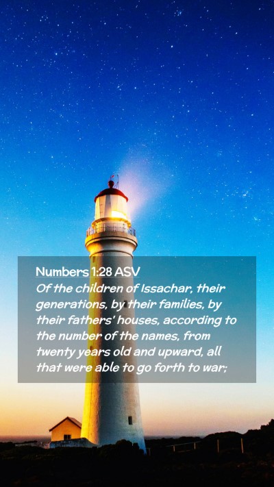 Picture 02 - Numbers 1:28 ASV Mobile Phone Wallpaper - Of the children of Issachar, their generations, - Mobile Bible Verse Wallpaper
