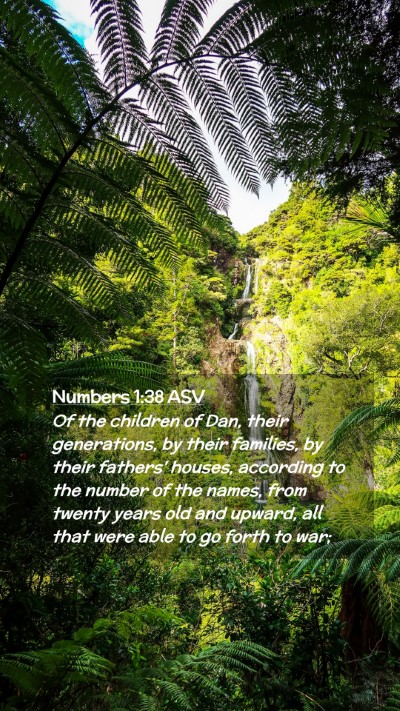 Picture 02 - Numbers 1:38 ASV Mobile Phone Wallpaper - Of the children of Dan, their generations, by - Mobile Bible Verse Wallpaper