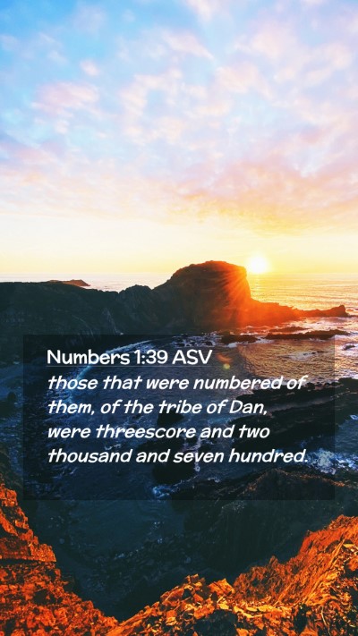 Picture 02 - Numbers 1:39 ASV Mobile Phone Wallpaper - those that were numbered of them, of the tribe of - Mobile Bible Verse Wallpaper