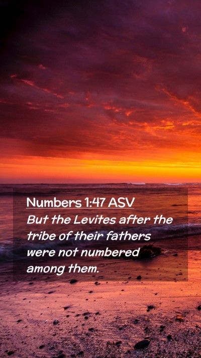 Picture 02 - Numbers 1:47 ASV Mobile Phone Wallpaper - But the Levites after the tribe of their fathers - Mobile Bible Verse Wallpaper