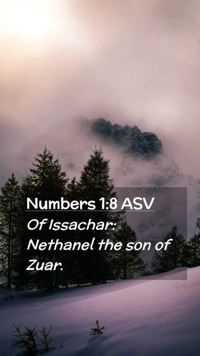 Picture 02 - Numbers 1:8 ASV Mobile Phone Wallpaper - Of Issachar: Nethanel the son of - Mobile Bible Verse Wallpaper